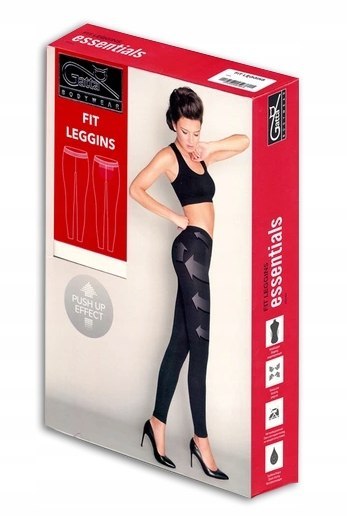 Gatta Fit Legginsy modelujące push up, czarne, r.L Gatta Fit Legginsy modelujące push up, czarne, r.L