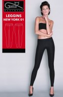 Gatta New York 01 LEGGINSY eco skóra CZARNY r. XL