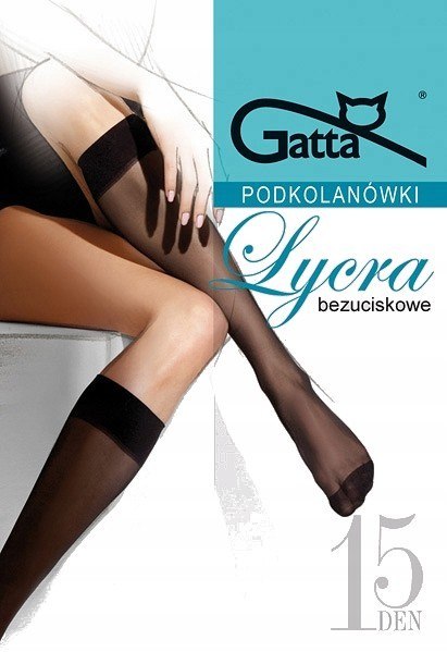 Podkolanówki GATTA LYCRA 15den 2pary BEZUCISKOWE Podkolanówki GATTA LYCRA 15den 2pary BEZUCISKOWE