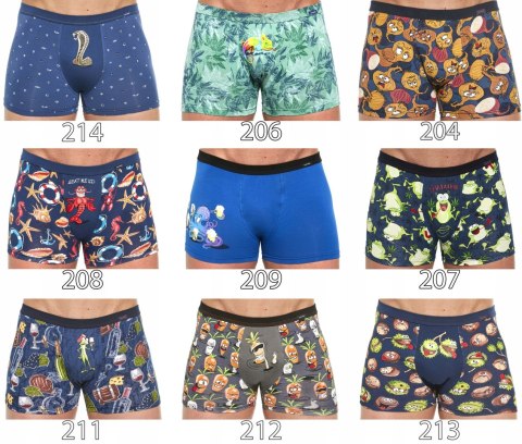 Bokserki Various Tattoo CORNETTE - 4 szt. M Bokserki Various Tattoo CORNETTE - 4 szt. M