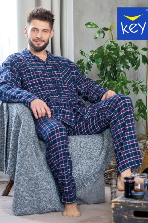 KEY PIZAMA MĘSKA MNS 414 B23 3XL-4XL KEY PIZAMA MĘSKA MNS 414 B23 3XL-4XL
