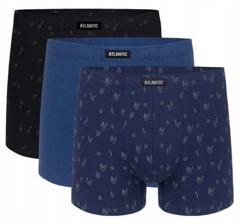 Bokserki męskie 3-PAK szorty ATLANTIC 3MH-025 - XL Bokserki męskie 3-PAK szorty ATLANTIC 3MH-025 - XL
