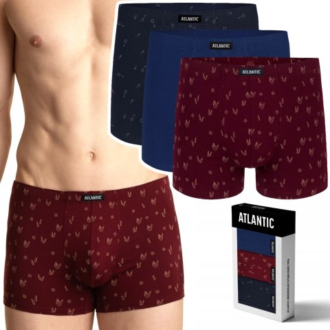 Bokserki męskie 3-PAK szorty ATLANTIC 3MH-025 - XL Bokserki męskie 3-PAK szorty ATLANTIC 3MH-025 - XL