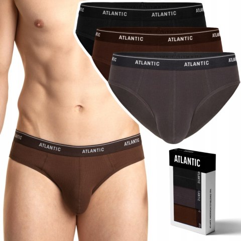 Slipy męskie 3-PAK majtki ATLANTIC 3MP-157 - XXL Slipy męskie 3-PAK majtki ATLANTIC 3MP-157 - XXL