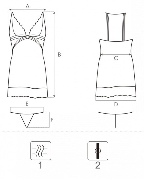 Koszula nocna stringi komplet LIVCO COMIRAN - S/M Koszula nocna stringi komplet LIVCO COMIRAN - S/M
