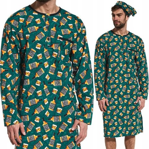 KOSZULA NOCNA MĘSKA Cornette + SZLAFMYCA - XXL KOSZULA NOCNA MĘSKA Cornette + SZLAFMYCA - XXL
