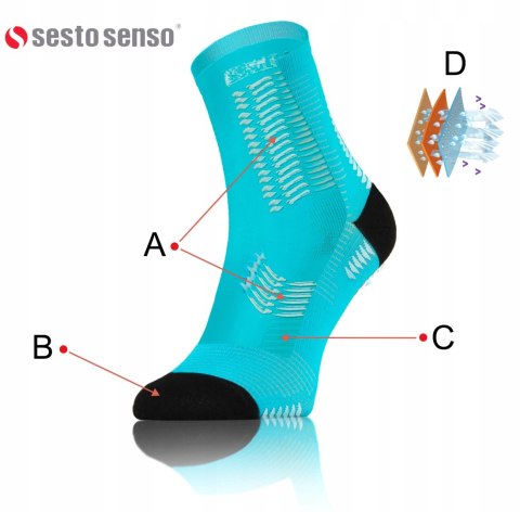 Skarpety sportowe oddychające SESTO SENSO - 35-38 Skarpety sportowe oddychające SESTO SENSO - 35-38