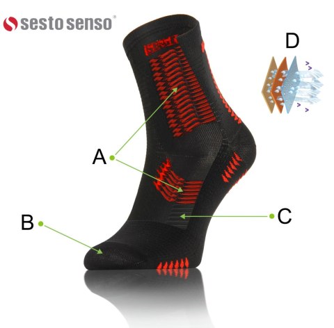 Skarpety sportowe oddychające SESTO SENSO - 35-38 Skarpety sportowe oddychające SESTO SENSO - 35-38