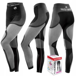 Spodnie TERMOAKTYWNE damskie ciepłe legginsy termiczne SESTO SENSO - XL