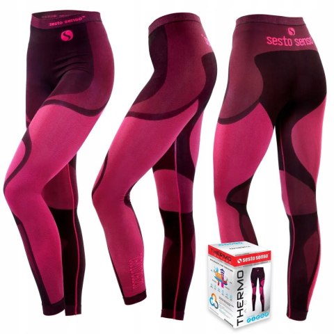 Spodnie TERMOAKTYWNE damskie ciepłe legginsy termiczne SESTO SENSO - XL Spodnie TERMOAKTYWNE damskie ciepłe legginsy termiczne SESTO SENSO - XL