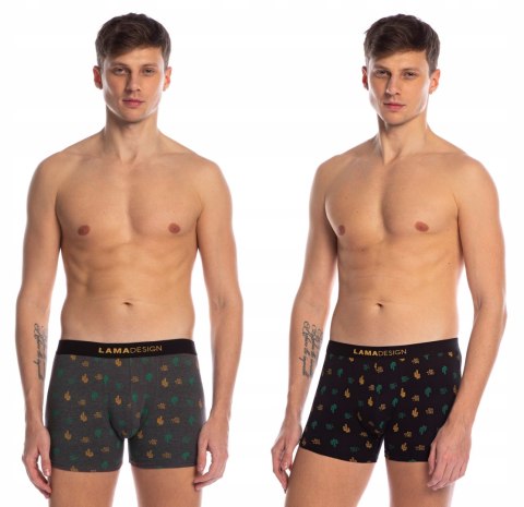 Bokserki Męskie Szorty 2 PARY Bawełniane LAMA - L Bokserki Męskie Szorty 2 PARY Bawełniane LAMA - L