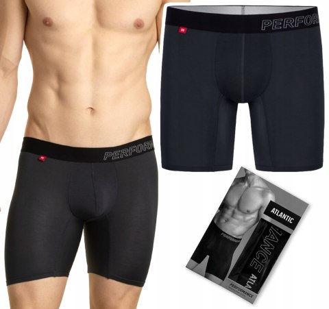 Bokserki męskie BAMBUS długie ATLANTIC grafit - XL Bokserki męskie BAMBUS długie ATLANTIC grafit - XL