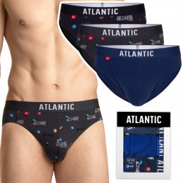 Slipy męskie 3 PARY sport ATLANTIC 3MP-094 - XL