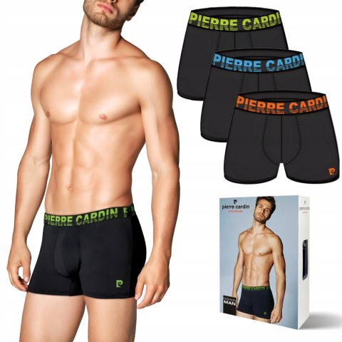 Bokserki męskie 3 PARY PIERRE CARDIN RAINBOW - M Bokserki męskie 3 PARY PIERRE CARDIN RAINBOW - M