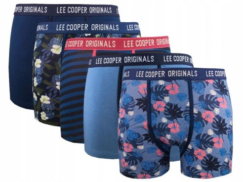 Lee Cooper BAWEŁNA bokserki MĘSKIE 5-PAK - M