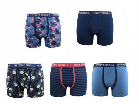 Lee Cooper BAWEŁNA bokserki MĘSKIE 5-PAK - M