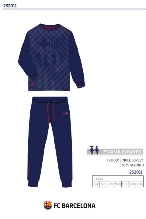 FC BARCELONA PIŻAMA DZIECIĘCA 232011 FC BARCELONA PIŻAMA DZIECIĘCA 232011
