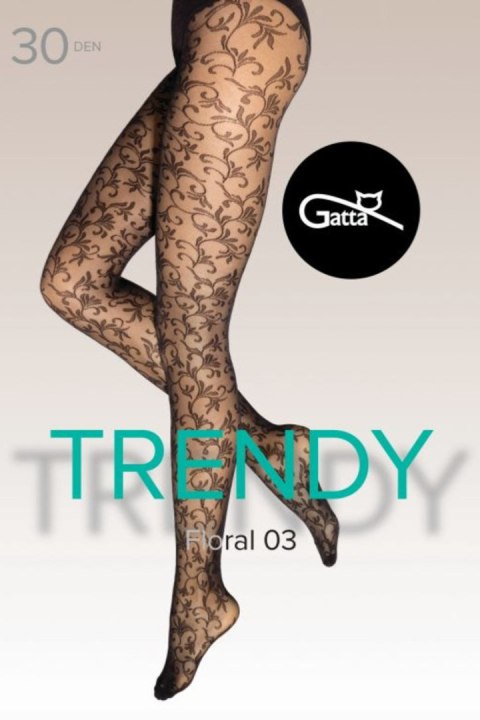 GATTA FLORAL - 03 RAJSTOPY WZORZYSTE 30 DEN GATTA FLORAL - 03 RAJSTOPY WZORZYSTE 30 DEN