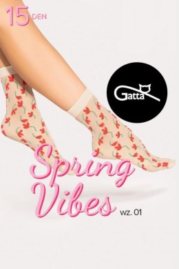 GATTA SPRING VIBES - 01 SKARPETKI 15 DEN
