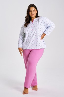 TARO 3462 PIŻAMA DAMSKA DŁUGA YOLANDA 2XL-4XL