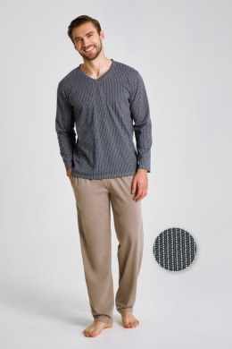 TARO 3482 PIŻAMA MĘSKA DŁUGA LUCA 3XL-4XL