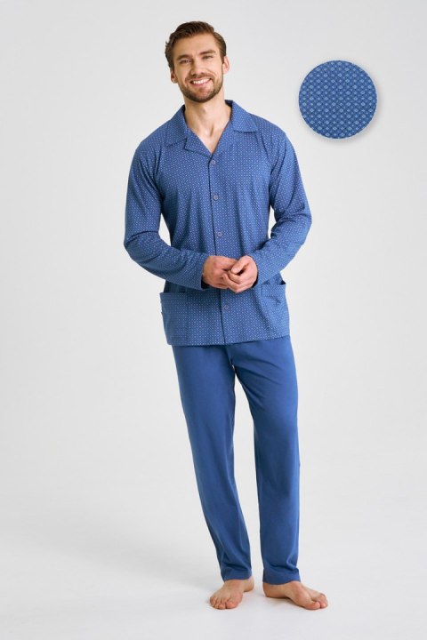 TARO 3484 PIŻAMA MĘSKA DŁUGA ROZPINANA DEREK 3XL-4XL TARO 3484 PIŻAMA MĘSKA DŁUGA ROZPINANA DEREK 3XL-4XL