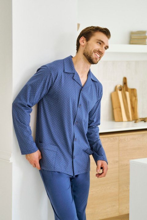 TARO 3484 PIŻAMA MĘSKA DŁUGA ROZPINANA DEREK 3XL-4XL TARO 3484 PIŻAMA MĘSKA DŁUGA ROZPINANA DEREK 3XL-4XL