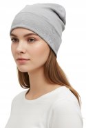 CZAPKA damska PRZEJŚCIOWA typu beanie w PRĄŻEK MORAJ r. uniwersalny