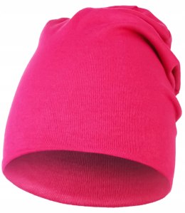 CZAPKA damska PRZEJŚCIOWA typu beanie w PRĄŻEK MORAJ r. uniwersalny