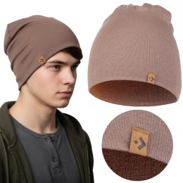 CZAPKA męska PRZEJŚCIOWA typu beanie w PRĄŻEK MORAJ r. uniwersalny