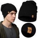 CZAPKA męska PRZEJŚCIOWA typu beanie w PRĄŻEK MORAJ r. uniwersalny