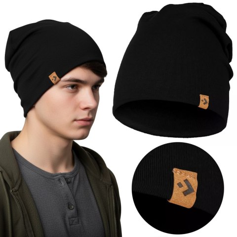 CZAPKA męska PRZEJŚCIOWA typu beanie w PRĄŻEK MORAJ r. uniwersalny