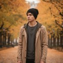 CZAPKA męska PRZEJŚCIOWA typu beanie w PRĄŻEK MORAJ r. uniwersalny