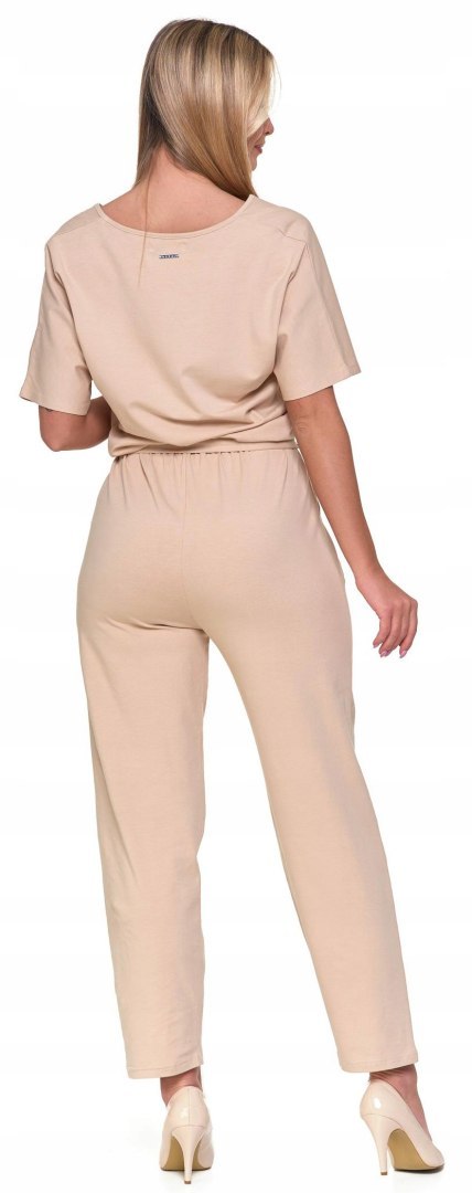 Długi elegancki KOMBINEZON damski modny z krótkim rękawem luźny MORAJ - 3XL Długi elegancki KOMBINEZON damski modny z krótkim rękawem luźny MORAJ - 3XL