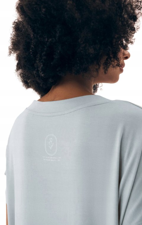 Koszula Nocna z Miękkiej Wiskozy Krótki Rękaw HENDERSON NATURALEZA - S