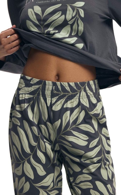 Piżama Damska 100% Bawełna Komplet Bluzka + Spodnie HENDERSON DANNA - L