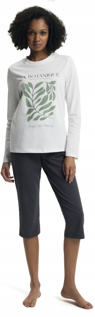 Piżama Damska 100% Bawełna Komplet Bluzka + Spodnie HENDERSON DANNA - XL Piżama Damska 100% Bawełna Komplet Bluzka + Spodnie HENDERSON DANNA - XL