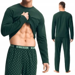 Piżama męska 100% BAWEŁNA Komplet z Długim Rękawem HENDERSON LUSH - XXL