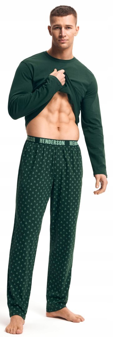 Piżama męska 100% BAWEŁNA Komplet z Długim Rękawem HENDERSON LUSH - M Piżama męska 100% BAWEŁNA Komplet z Długim Rękawem HENDERSON LUSH - M