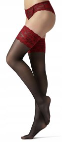 Pończochy z Koronką Włoskie Zmysłowe Samonośne GAJATEX 20DEN - 5/6
