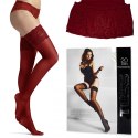 Pończochy z Koronką Włoskie Zmysłowe Samonośne GAJATEX 20DEN czerwone - 5/6