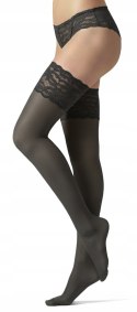 Pończochy z Koronką Włoskie Zmysłowe Samonośne GAJATEX 20DEN fumo - 5/6