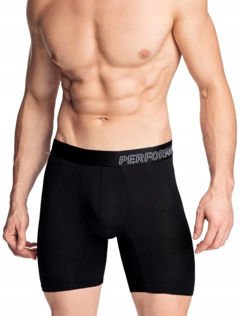 Bokserki Męskie ATLANTIC bambusowe DŁUGA nogawka oddychające - czarne - XL Bokserki Męskie ATLANTIC bambusowe DŁUGA nogawka oddychające - czarne - XL