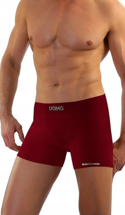 Bokserki Męskie Sportowe Oddychające SESTO SENSO BM07 Bordowe - L/XL Bokserki Męskie Sportowe Oddychające SESTO SENSO BM07 Bordowe - L/XL