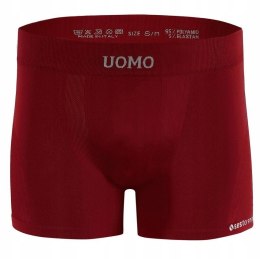Bokserki Męskie Sportowe Oddychające SESTO SENSO BM07 Bordowe - S/M