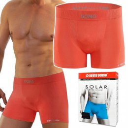 Bokserki Męskie Sportowe Oddychające SESTO SENSO BM07 Ceglaste - L/XL