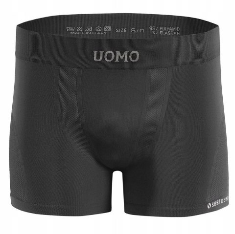 Bokserki Męskie Sportowe Oddychające SESTO SENSO BM07 Grafitowe - S/M Bokserki Męskie Sportowe Oddychające SESTO SENSO BM07 Grafitowe - S/M