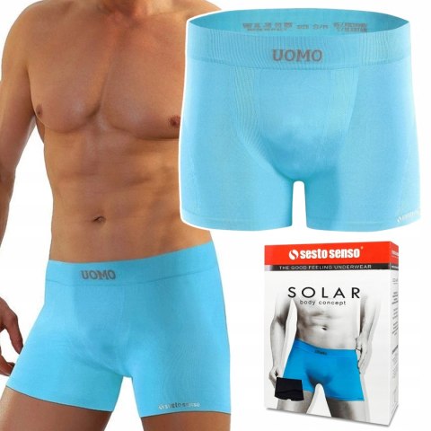 Bokserki Męskie Sportowe Oddychające SESTO SENSO BM07 Niebieskie - L/XL Bokserki Męskie Sportowe Oddychające SESTO SENSO BM07 Niebieskie - L/XL