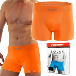 Bokserki Męskie Sportowe Oddychające SESTO SENSO BM07 Pomarańczowe - L/XL