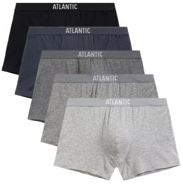 Bokserki męskie 5 PAR Sportowe Bawełniane Szorty ATLANTIC 5BMH-011 - M